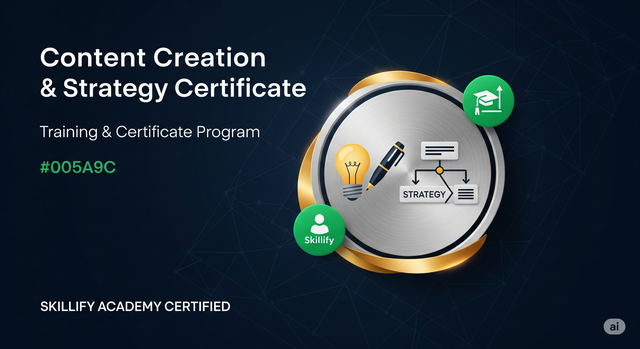 Content Creation & Strategy Certificate
