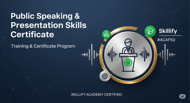 Public Speaking & Presentation Skills Certificate